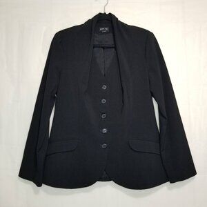 Ronen Chen button up blazer black size 3 V-neck jacket lagenlook business